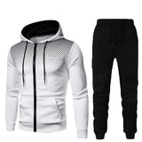 Men's Sporty Track Suit Sets 2Pcs - Beige - Activewear Set - 3XL - Polyester - image 3