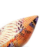 Women's Multicolor Snake Print Long Boots - Apricot - Snake Print - 45 B - Plush Stretch Material - image 12