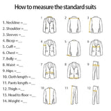 Men's Luxury Formal Wedding Tuxedos 3Pc - Silver Gray - 3 Pcs Suit - 5XL - Polyester - image 7