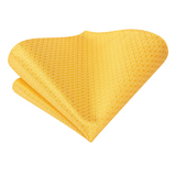 Funki Buys | Neckties | Men's 3 Pcs Bright Yellow Formal Tie Set