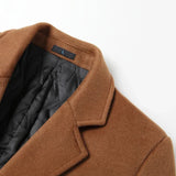 Men's Luxury Wool Blend Trench Coats - Tan / Trench Coat - 4XL - Polyester - image 12