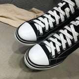 Women's Knee High Platform Canvas Boots - Black - High Top Canvas Sneakers - 40 B - Canvas - image 22