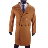 Men's Smart Business Casual Overcoats - Khaki - Jacket - 3XL - Polyester - image 2