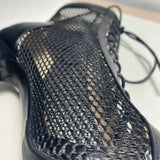 Women's Mesh Peep Toe Stiletto Booties - Beige - 10cm Mesh Booties - 43 B - PU Leather - image 28