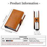 Unisex RFID Popup Card Holder - Brown - RFID Popup Card Wallet - 3.93 x 2.75 x 0.78" - PU Leather - image 17