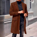 Men's Stylish Business Casual Overcoat - Grey - Jacket - 2XL - Polyester - image 5