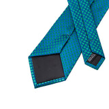 Funki Buys | Neckties | Men's 3 Pcs Teal Geometric Tie Set