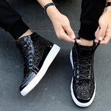 Men's Women's Bling Lace Up Sneakers - Gold - Bling Sneakers - 9.5 B - PU Leather - image 36