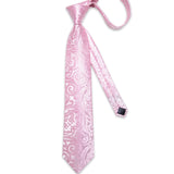Men's 4 Pcs Formal Pink Silk Tie Sets - Pink - 7710 - One Size - Silk - image 32