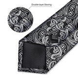 Men's 3 Pcs Luxury Jacquard Tie Sets - Gray - M-7244 - One Size - Silk - image 18