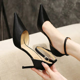 Women's Luxury Satin Stiletto Pumps - Nude - 8 cm Heel / Bow Tie Shoes - 43 B - Satin - image 15