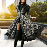 Women's Vintage Dark Gothic Swing Coat - Gray/Black - Gothic Dress - XXL - Polyester - image 3