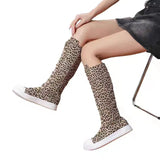 Women's Streetwear Lace Up Canvas Boots - Black - High Top Sneaker - 43 B - Canvas - image 19