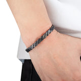 Men's Women's Nordic Black Twist Band - Black - Bracelet - Adjustable - Stainless Steel - image 2