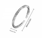 Men's Women's Geometric Twist Band - Silver - Unisex Bracelet - Adjustable - Alloy/Silver Plated - image 3