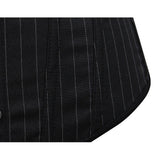 Women's Pin Striped Front Clip Up Corset - Black - Pin Striped Corset - 6XL - Spandex - image 8