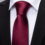 Funki Buys | Neckties | Men's 3 Pcs Premium Burgundy Tie Set