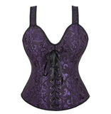 Women's Victorian Satin Lace Up Corsets - Pink - 6806 Corset - 7XL - Polyester - image 7