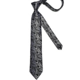 Men's 3 Pcs Luxury Jacquard Tie Sets - Gray - M-7244 - One Size - Silk - image 19