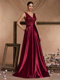 Women's Elegant Satin Sequin Dresses - Navy Blue - Evening Dress - XXL - Polyester Sequin - image 31