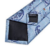 Men's 3 Pcs Formal Silk Blue Tie Sets - Blue - SJT-7683 - One Size - Silk - image 6