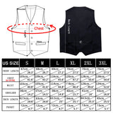 Men's 5 Pcs Luxury Wedding Vest Tie Set - Beige/Gold -5Pcs Set - MJ-3006-0079 - XXXL - Silk - image 16