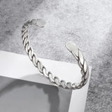 Men's Women's Nordic Twist Bracelet - Silver - AL20552 - Adjustable - Alloy/Silver Plated - image 13