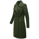Women's Slim Fit Double Breast Overcoat - Khaki - Women's Jacket - XXXL - Polyester - image 28