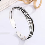 Men's Women's Nordic Layered Bracelet - Silver - AL6134 - Adjustable - Alloy/Silver Plated - image 9