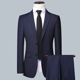 Men's High Quality 3 Pcs Formal Dress Suit - Grey - 1 / 3 Pcs Suit - M (EUR XXS) - Polyester - image 18