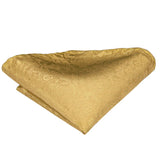Men's 3 Pcs Luxury Golden Tie Set - Yellow - N-3053 - One Size - Silk - image 2