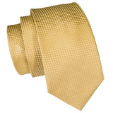 Men's 3 Pcs Classic Gold Tie Set - Gold - N-5150 - One Size - Silk - image 41