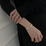 Men's Women's Vintage Hasp Bracelet - Silver - Unisex Bracelet - Adjustable - Alloy/Silver Plated - image 4