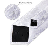 Men's 3 Pcs Formal White Silver Tie Sets - Silver Gray - MJ-0484 - One Size - Silk - image 3