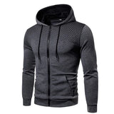 Men's Zip Up Tie Up Hoodie Pullovers - Black/Red - Pullover - 4XL - Polyester - image 2