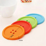 Button Shaped Silicone Coasters 5 Pcs - Medium - Silicone Rubber - image 21