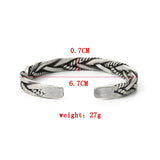 Men's Women's Braided Twist Bracelet - Silver - AL6122 - Adjustable - Alloy/Silver Plated - image 12