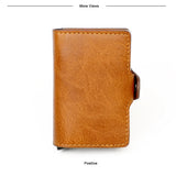 Unisex RFID Popup Card Holder - Brown - RFID Popup Card Wallet - 3.93 x 2.75 x 0.78" - PU Leather - image 12