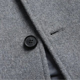 Men's Luxury Wool Blend Trench Coats - Tan / Trench Coat - 4XL - Polyester - image 21