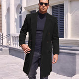 Men's Stylish Business Casual Overcoat - Grey - Jacket - 2XL - Polyester - image 9