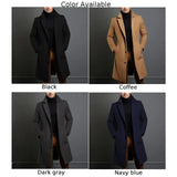 Men's Elegant 3/4 Casual Business Coats - Khaki - Jacket - 3XL - Polyester - image 10