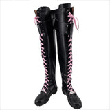 Women's Cosplay Gothic Lace Up Boots - Black - Boots - 46 B - PU Patent Leather - image 3