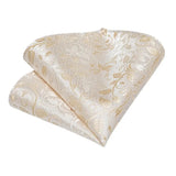 Men's 3 Pcs Silk Floral Formal Tie Set - Beige - 3pc Tie Set - 1167 - One Size - Silk - image 6
