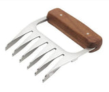 Stainless Steel Wood Meat Claws - Brown - 2pcs Meat Claws - Medium - Stainless Steel/Wood - image 12