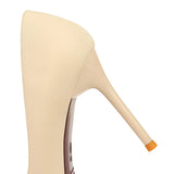 Women's Two Toned Buckle Toe Pumps - Black/Beige - 9.5cm Heels - 40 B - PU Leather - image 21