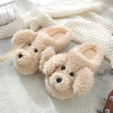Women's Fluffy Winter Slippers - Coffee - Cow Slides - 36-37 - Plush - image 14