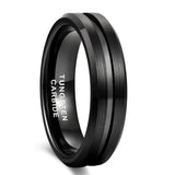 Tungsten Carbide Brushed Black Bands - Black - Wedding Band 8mm - 13 - Tungsten - image 7