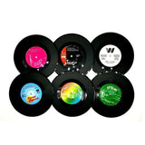 Funki Buys | Coasters | Vinyl Retro Record C... - Black - Vinyl Record Coasters / BPA Free Plastic / 4.13" x 0.98" - image 17