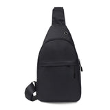 Canvas Multi Pocket Crossbody Chest Bag - Black - Chest Bag - Small - Canvas - image 3