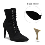 Women's Sexy Stiletto Latin Dance Boots - Black - A-11CM Indoor - 44 B - PU Leather - image 20